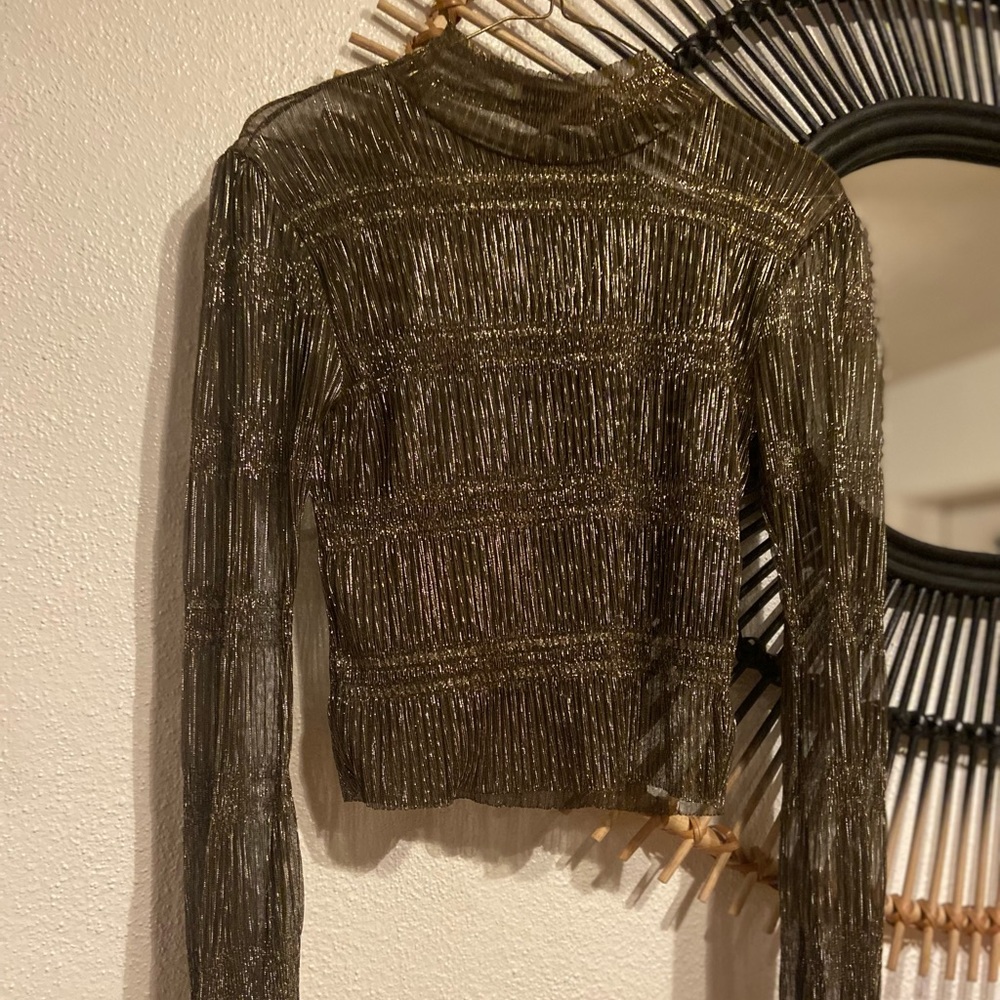 Urban Outfitters mesh metallic top